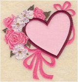 Floral Heart Applique by Adorable Ideas - EmbroideryDesigns.com